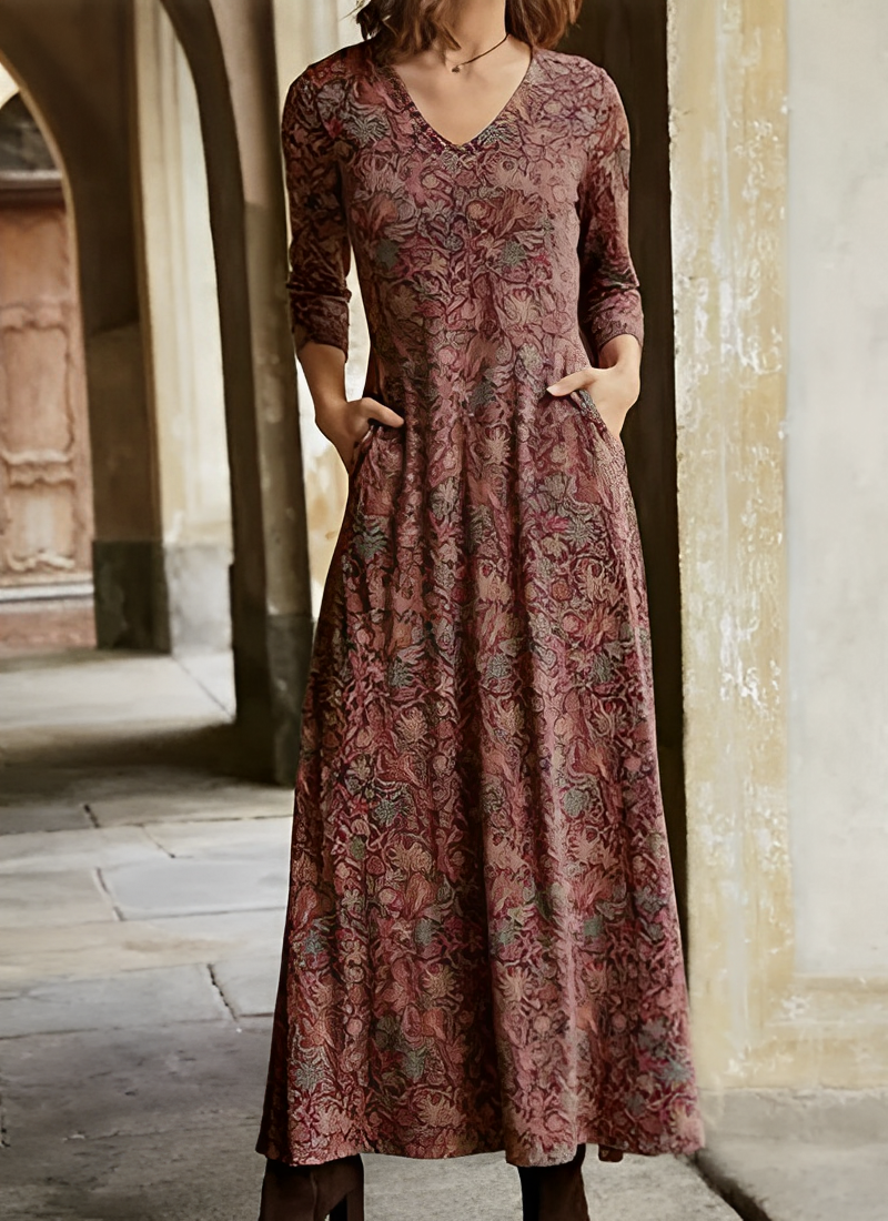 Sophie - Abito vintage a maniche lunghe per donne